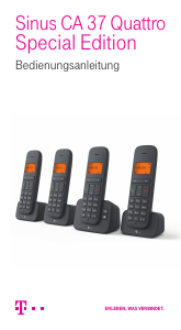 Bedienungsanleitung Telekom Sinus CA 37 Quattro Special Edition Schnurlose telefon