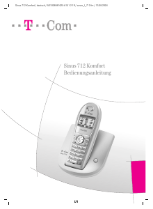 Bedienungsanleitung Telekom Sinus 712 Komfort Schnurlose telefon