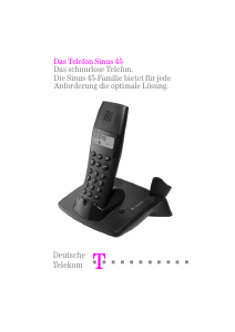 Bedienungsanleitung Telekom Sinus 45 Schnurlose telefon
