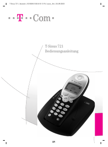Bedienungsanleitung Telekom T-Sinus 721 Schnurlose telefon
