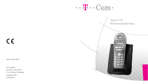 Bedienungsanleitung Telekom Sinus 2110 Schnurlose telefon