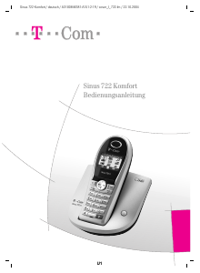 Bedienungsanleitung Telekom Sinus 722 Komfort Schnurlose telefon