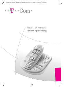 Bedienungsanleitung Telekom Sinus 712A Komfort Schnurlose telefon