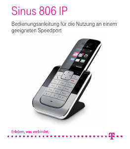 Bedienungsanleitung Telekom Sinus 806 IP Schnurlose telefon