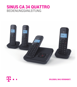 Bedienungsanleitung Telekom Sinus CA 34 Quattro Schnurlose telefon