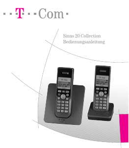 Bedienungsanleitung Telekom Sinus 20 Collection Schnurlose telefon