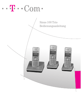 Bedienungsanleitung Telekom Sinus 100 Trio Schnurlose telefon