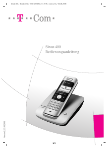 Bedienungsanleitung Telekom Sinus 400 Schnurlose telefon