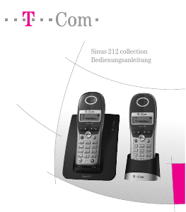 Bedienungsanleitung Telekom Sinus 212 Collection Schnurlose telefon