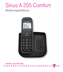 Bedienungsanleitung Telekom Sinus A 205 Comfort Schnurlose telefon