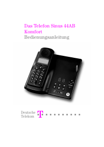 Bedienungsanleitung Telekom Sinus 44AB Komfort Schnurlose telefon