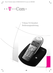 Bedienungsanleitung Telekom T-Sinus 721 Komfort Schnurlose telefon