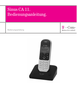 Bedienungsanleitung Telekom Sinus CA 11 Schnurlose telefon