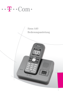 Bedienungsanleitung Telekom Sinus A 40 Schnurlose telefon