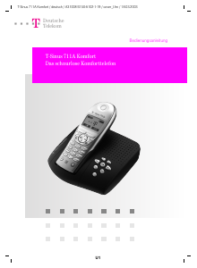 Bedienungsanleitung Telekom T-Sinus 711A Komfort Schnurlose telefon
