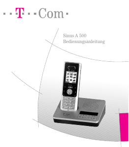 Bedienungsanleitung Telekom Sinus A 500 Schnurlose telefon