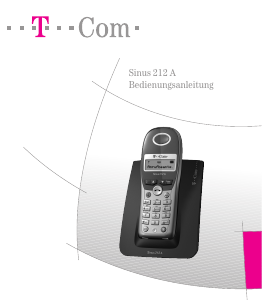 Bedienungsanleitung Telekom Sinus 212A Schnurlose telefon