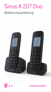 Bedienungsanleitung Telekom Sinus A 207 Duo Schnurlose telefon