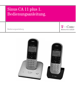 Bedienungsanleitung Telekom Sinus CA 11 Plus 1 Schnurlose telefon