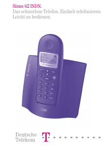 Bedienungsanleitung Telekom Sinus 62 ISDN Schnurlose telefon