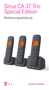 Bedienungsanleitung Telekom Sinus CA 37 Trio Special Edition Schnurlose telefon