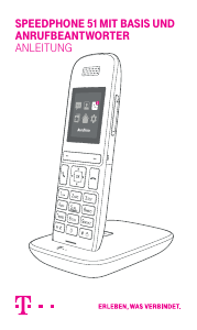 Bedienungsanleitung Telekom Speedphone 51 (mit basis und anrufbeantworter) Schnurlose telefon