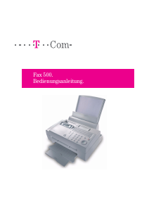 Bedienungsanleitung Telekom Fax 500 Faxmaschine