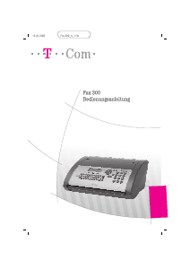 Bedienungsanleitung Telekom Fax 300 Faxmaschine