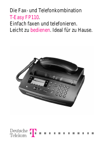 Bedienungsanleitung Telekom T-Easy FP110 Faxmaschine