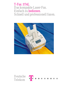 Bedienungsanleitung Telekom T-Fax 374L Faxmaschine