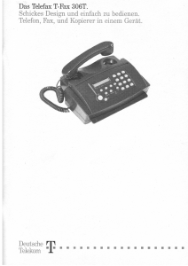 Bedienungsanleitung Telekom T-Fax 306T Faxmaschine