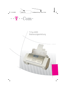 Bedienungsanleitung Telekom T-Fax 4200 Faxmaschine