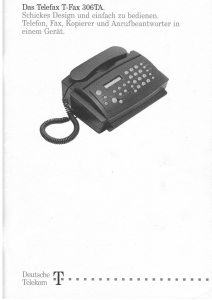 Bedienungsanleitung Telekom T-Fax 306TA Faxmaschine