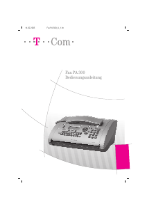 Bedienungsanleitung Telekom Fax PA 300 Faxmaschine