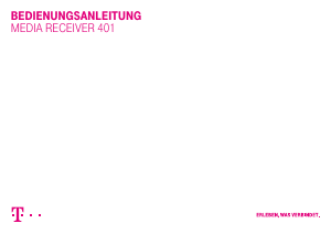 Bedienungsanleitung Telekom 401 Digital-receiver