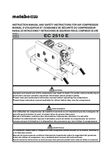 Manual de uso Metabo EC 2510E Compresor