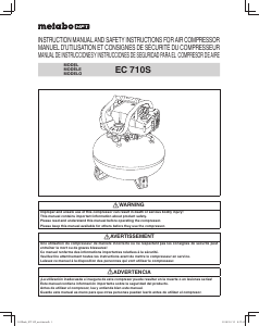Manual de uso Metabo EC 710S Compresor