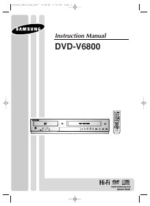 Manual Samsung DVD-V6800 DVD-Video Combination