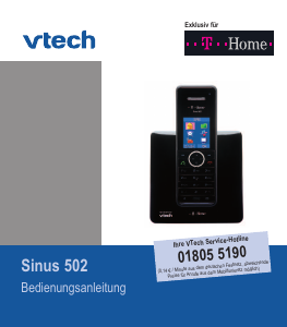 Bedienungsanleitung Vtech Sinus 502 (Telekom) Schnurlose telefon