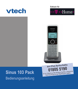 Bedienungsanleitung Vtech Sinus 103 Pack (Telekom) Schnurlose telefon