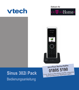 Bedienungsanleitung Vtech Sinus 302i Pack (Telekom) Schnurlose telefon