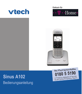Bedienungsanleitung Vtech Sinus A 102 (Telekom) Schnurlose telefon
