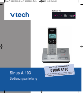 Bedienungsanleitung Vtech Sinus A 103 (Telekom) Schnurlose telefon