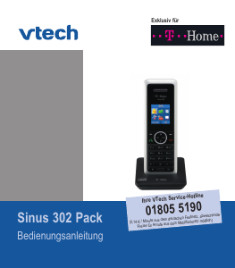 Bedienungsanleitung Vtech Sinus 302 Pack (Telekom) Schnurlose telefon
