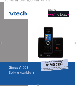 Bedienungsanleitung Vtech Sinus A 502 (Telekom) Schnurlose telefon