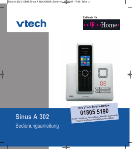 Bedienungsanleitung Vtech Sinus A 302 (Telekom) Schnurlose telefon
