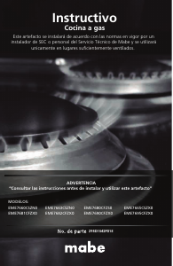 Manual de uso Mabe EME7665CSZX0 Cocina