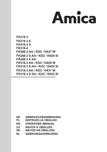 Instrukcja Amica KGC 15432 Si Lodówko-zamrażarka