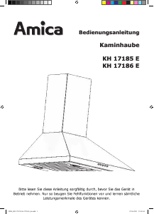 Bedienungsanleitung Amica KH 17186 E Dunstabzugshaube