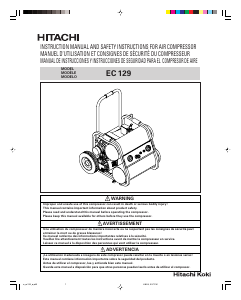 Manual de uso Hitachi EC 129 Compresor